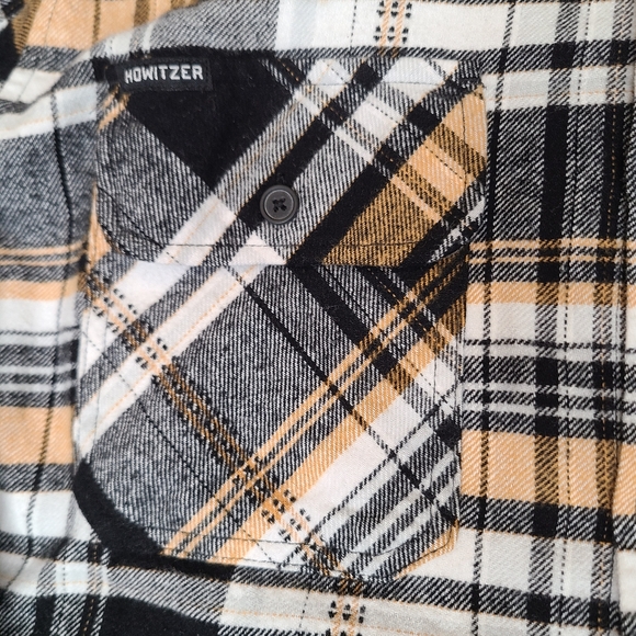 Howitzer Mens Medium Button Down Flannel Punisher We The People Patriot Military - Picture 7 of 10